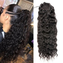 Natural Wavy Wave Drawstring Ponytail Human Hair Brazilian Afro Clip In Extensions Remy Hair Water Wave Ponytail 4 Combs 150g