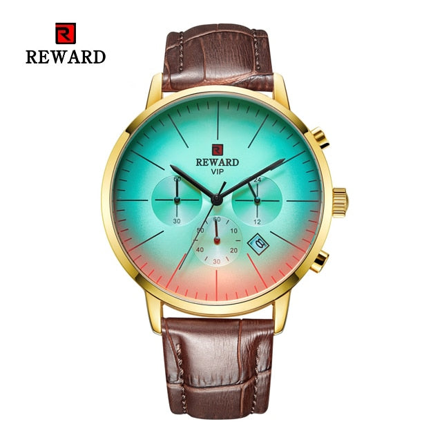 2022 New Fashion Color Bright Glass Watch Men Top Luxury Brand Chronograph Men&