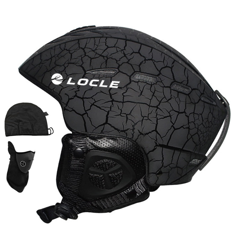 LOCLE Professional Skiing Helmet ABS+EPS CE Certification Ski Helmet Snow Skating Snowboard Skateboard Helmet Size 55-61cm