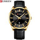 CURREN Quartz Watches for Men Leather Strap Male Wristwatches Top Luxury Brand Business Men&