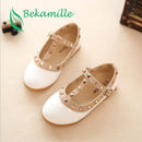 Bekamille 2021 Neue Mädchen Sandalen Kinder Lederschuhe Kinder Nieten Freizeitsneaker Hot Girls Prinzessin Tanzschuhe
