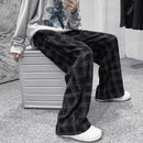 Autumn Corduroy Pants Men Fashion Retro Casual Plaid Pants Men Streetwear Hip Hop Loose Straight Trousers Male Large Size S-5XL
