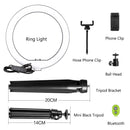 10inch LED Ring Light Photography Selfie Ring Lighting with Tripod Stand for Smartphone Youtube Makeup Video Studio Ring Lamp