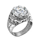 Szjinao Pure 925 Sterling Silver 13*13mm Round Big Sapphire Rings For Men Gemstone Male Punk Vintage Jewellery Dropship Supplier