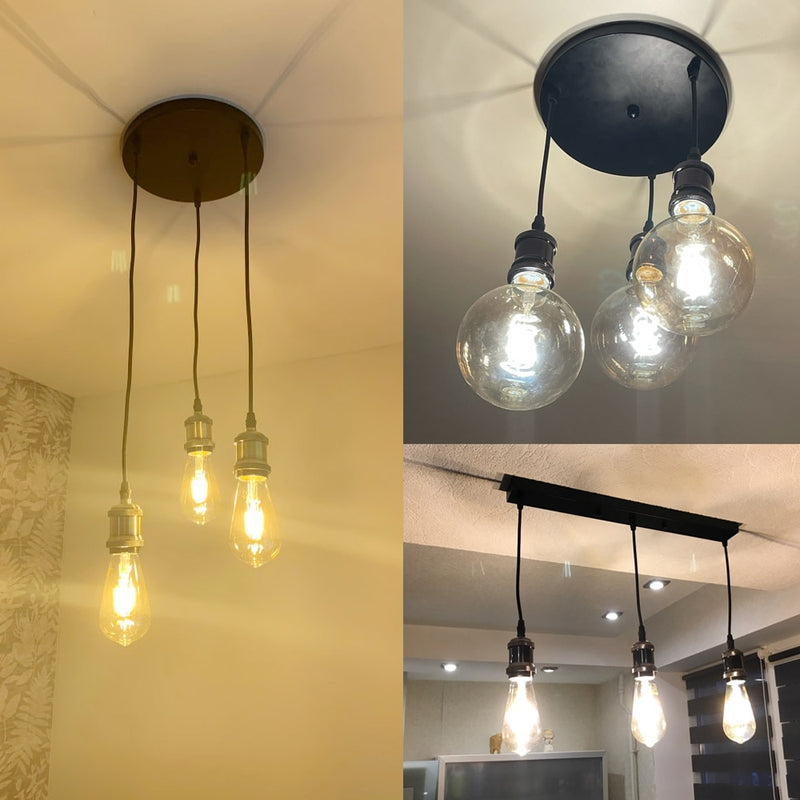 Retro Industrial Loft LED Bar Pendelleuchte E27 Sockel Pendelleuchten Aluminium Esszimmer Pendelleuchten Küche Hängelampen