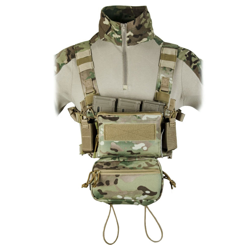 Tactical Micro Chest Rig Modular H Harness D3CR Paquete divertido SACK Pouch Chaleco de combate 5.56 Mag Airsoft