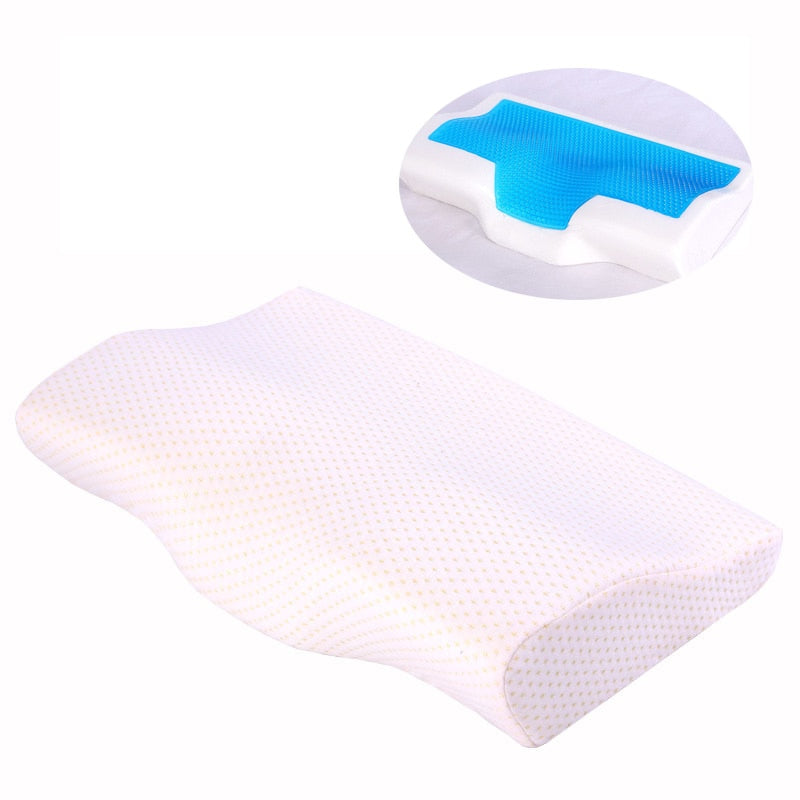 Hoiime Memory Foam Gel Pillow Summer Ice-cool Anti-snore Neck Orthopedic Sleep Pillow Cushion+Pillow cover for Home Beddings