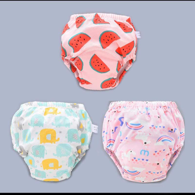 Baby Reusable Diapers Panties Potty Training Pants For Children Ecological Cloth Diaper Washable Toilet Toddler Kid Cotton Nappy