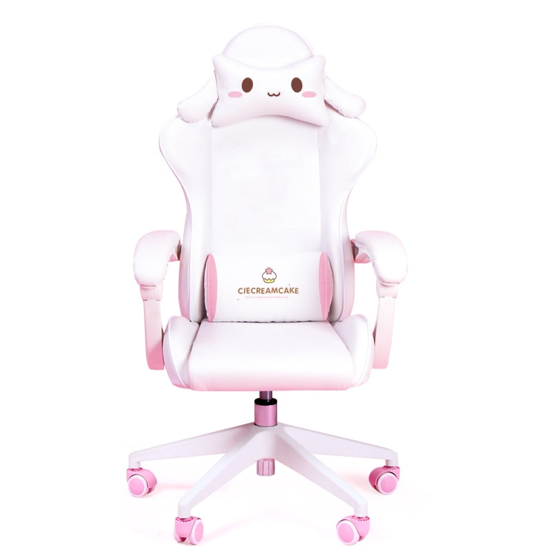 Pink Magic Gaming Chair Girl Game Competitive Rotating Chair Home Liftable Computer Chair Fashion Comfortable Anchor Live Chair