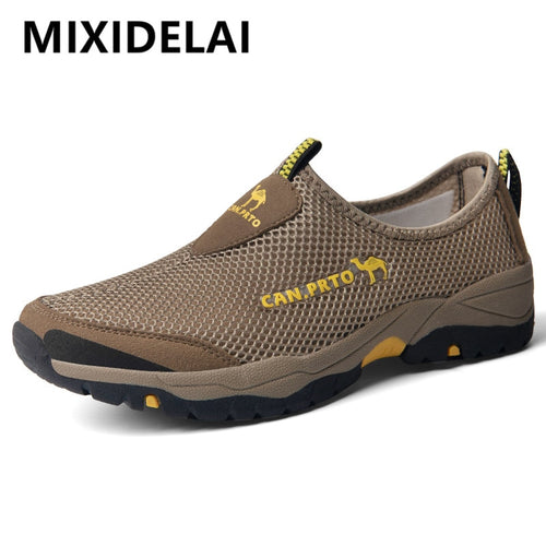 Summer Mesh Shoes Men Sneakers Plus Size Lightweight Breathable Walking Footwear 2022 New Slip-On Comfortable Casual Men's Shoes