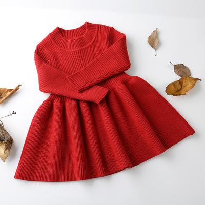 HoneyCherry, Otoño Invierno, suéter tejido de lana para niñas, vestido para niñas, vestidos para fiestas y bodas, ropa para niñas