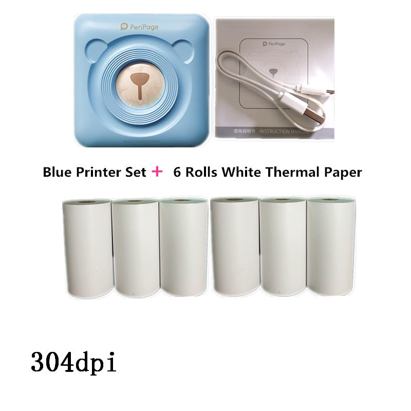 304 dpi Bluetooth Tragbarer Drucker Hohe Auflösung A6 Peripage Mini Fotodrucker Thermodrucker Für Handy Android &amp; IOS