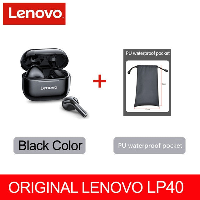 Auriculares inalámbricos Lenovo LP40 originales, auriculares TWS Bluetooth, Auriculares deportivos con Control táctil, auriculares estéreo para teléfono Android