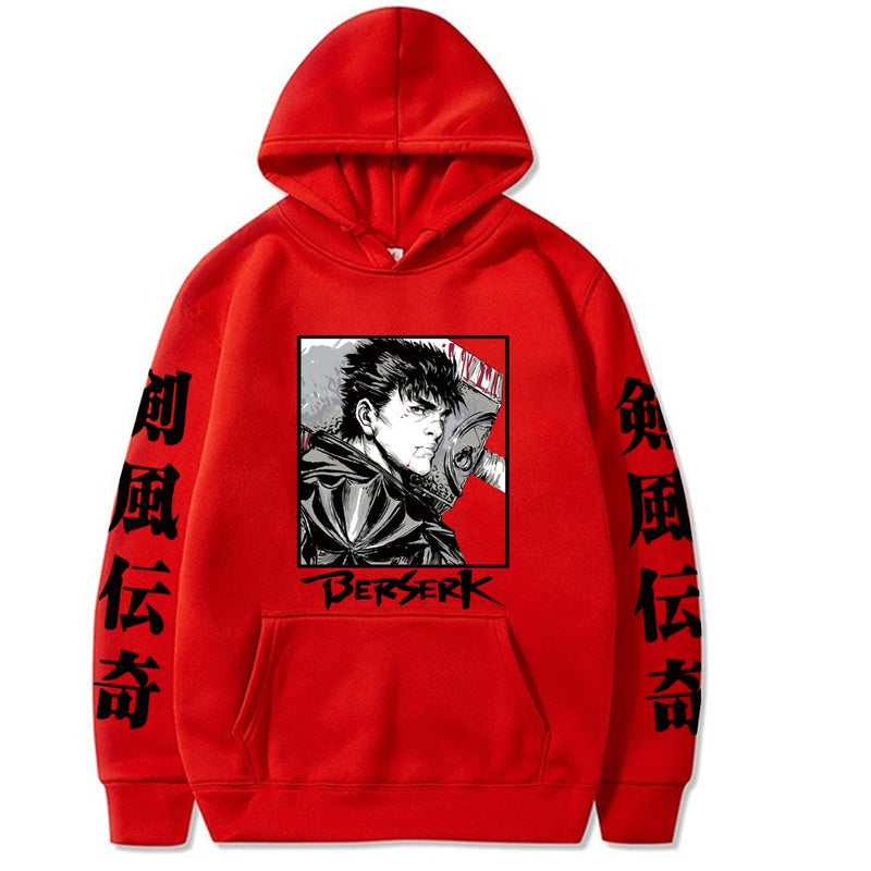 Hot Anine Berserk Hoodie Loose Casual Hip Hop Hombre y mujer Paños