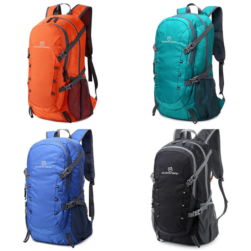 QUESHARK 40L Ultraligero Impermeable Suave Plegable Camping Hombro Mochila Escalada Viaje Montañismo Senderismo Ciclismo Bolsa