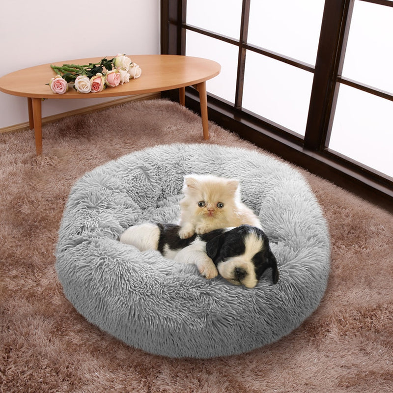 Weiches Plüsch-Haustier-Hundebett-Zwinger-warmes Haustier-Welpen-Kissen für kleine große Hundehaus-Katze-beruhigendes Bett-waschbare Matte-Sofa-Hundebedarf