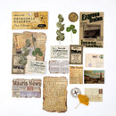 Journamm 15pcs Vintage Cards for Phone Deco Retro Stationery Supplies Plant Paper Junk Journal Label Scrapbooking Material