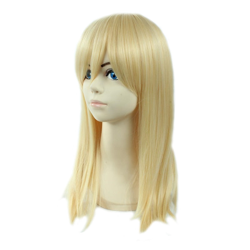 Attack on Titan Krista Lenz Christa Short Blonde Kyojin Renz Heat Resistant Synthetic Hair Cosplay Costume Wig