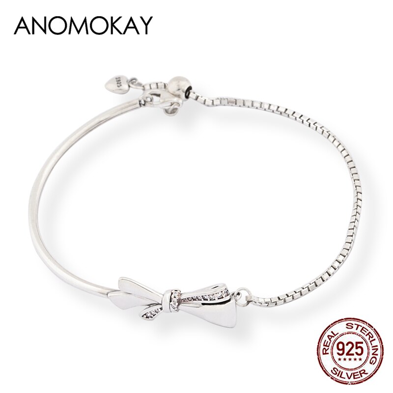 Anomokay nuevo 100% Plata de Ley 925 lindo pequeño León brazaletes pulseras para niños moda regalo de cumpleaños S925 joyería de plata