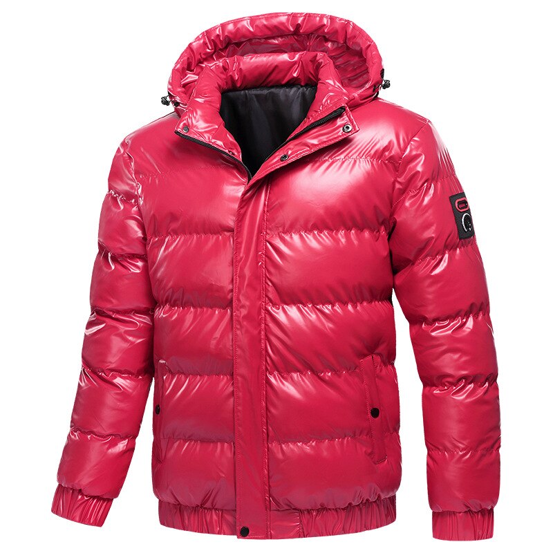 Men Winter Jacket Bomber Coats Solid Warm Parkas Overalls Hooded Outwears 2021 Men&
