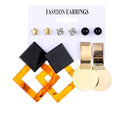 Conjunto de pendientes colgantes Vintage para mujer, pendientes largos de aleación de perlas con borlas acrílicas bohemias, joyería geométrica, regalo de fiesta 2020