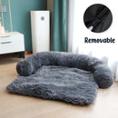 Dog Sofa Bed Cover Calming Plush Mat Removable Pet Blanket Mattress Cat Beds Warm Sleep Cushion Pillow Couch Furniture Protector