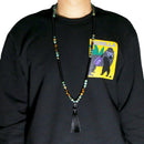 Natural Tiger Eye's Stone 108 Japa Mala Beads Necklaces For Women Girls Yoga Japamala Tassel Long Necklace Men Jewelry 8MM