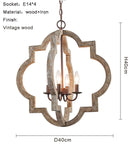 Vintage solid wooden chandelier home lighting french american style for living room bedroom dining kitchen retro white 4 lights