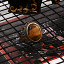 Beier Natural stone ring men Vintage Tiger Eye rings for men Male Finger jewelry BR8-736