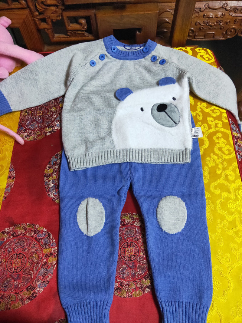 traje de suéter de primavera y otoño, chaqueta de punto recién nacido, prendas de punto para bebés 7