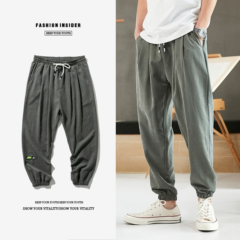 Big 5XL 6XL 7XL 8XL Men Casual New Solid Sweatpants Mens Hip Hop Casual Harem Pants Streetwear Male Trousers Plus Size Bottoms