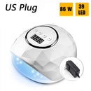 2020 86W UV LED Lamp Nail Dryer For Nail Manicure With 39 PCS LEDs Fast Drying Nail Drying Lamp Curing Light For All Gel Polish