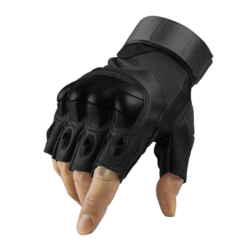 Guantes tácticos militares para hombres, nudillos duros, ejército, Paintball, Airsoft, disparar, combate, antideslizantes, guantes de motocicleta, pantalla táctil sin dedos