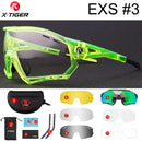 X-TIGER Photochromic Cycling Sunglasses 5 Lens UV400 Mountain Bike Glasses Men Outdoor Sports Cycling Goggles With Myopia Frame