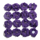 240PCS 5.5cm 2" Pearl Cluster Rhinestone Center Chiffon Hair Flower Hand Sewing Flower Boutique For Baby Headbands