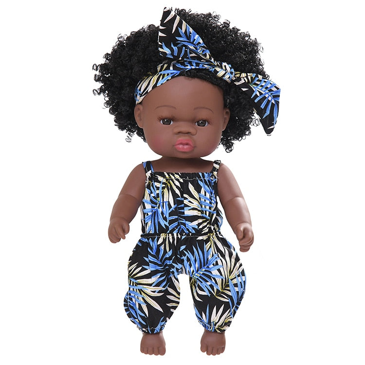 JINGXIN Summer Reborn Baby Doll African Black Girl Lifelike Dolls Baby Toys For Children Girls Boys Babies Body Play Vinyl Dolls