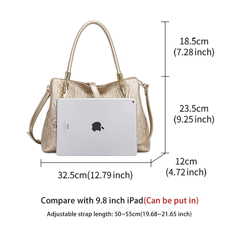 FOXER Damen Crossbody Umhängetaschen Weibliche Spaltleder Handtaschen Mode Damen Totes Top Griff Geldbörse Allgleiches Bürotasche