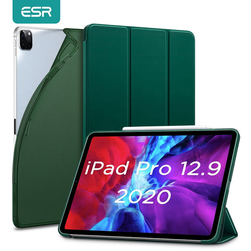 ESR for iPad Pro 12.9 Case 2020 Soft TPU Cover for iPad Pro 2020 11 inch 12.9 Case Auto Wake Sleep Smart Case Back Cover Funda