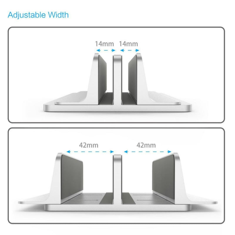 Vertical Adjustable Laptop Stand Aluminium Portable Notebook Mount Support Base Holder For MacBook Pro Air Accessory Book Holder