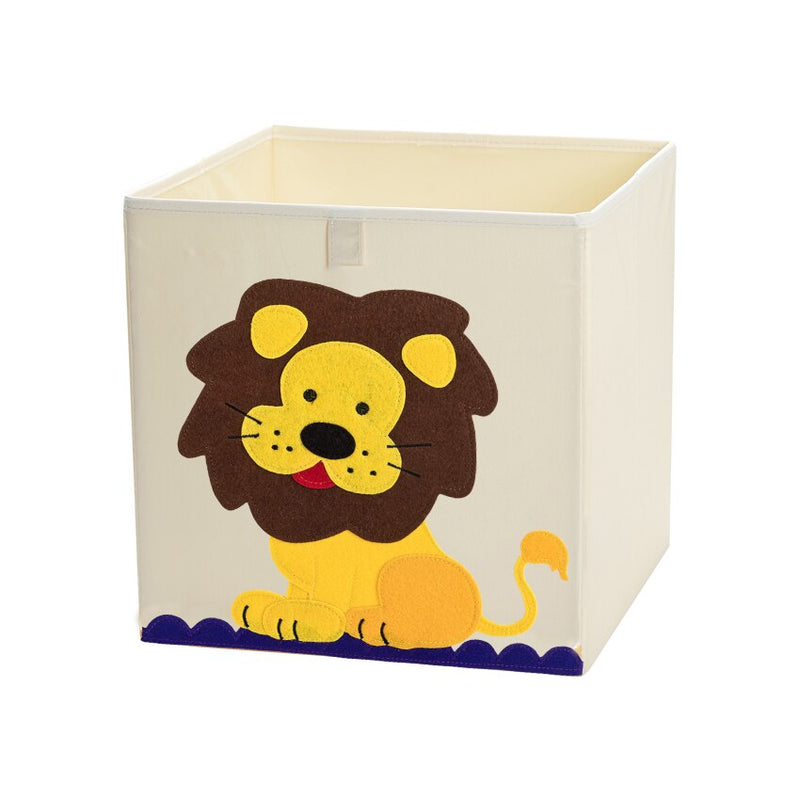 Caja de almacenamiento de cubo de animales bordado plegable de 13 pulgadas, tela Oxford, organizadores de juguetes para niños, contenedores, organizador de pecho para guardería infantil