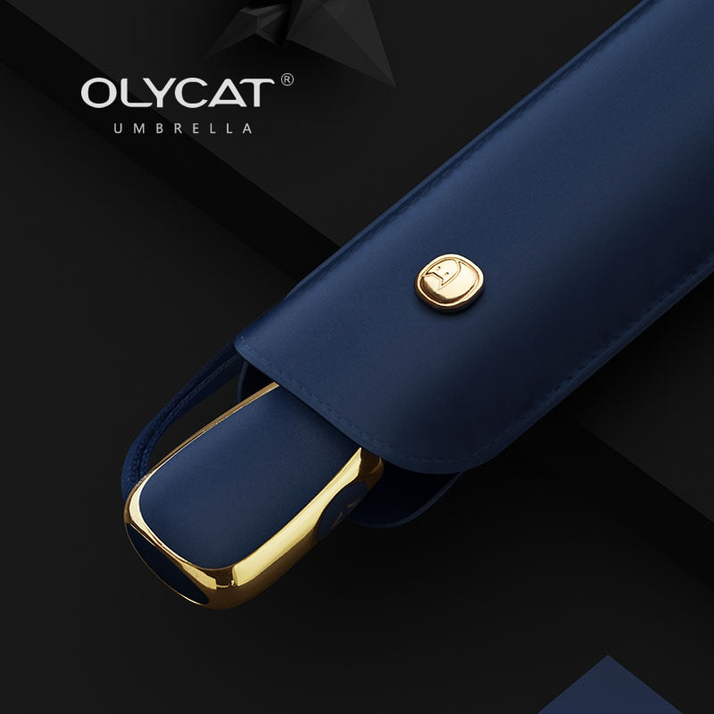 Olycat 3 Folding Automatic Black Coating Sunscreen UV Sunny And Rainy Umbrella Ultra Light Portable Umbrella Female