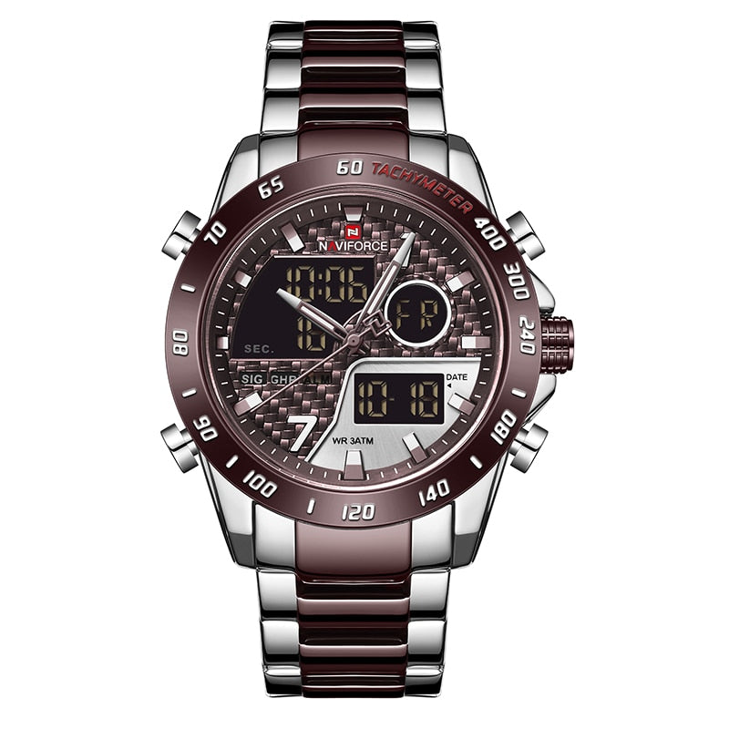 NAVIFORCE Neue Herrenuhr Top Luxusmarke Herren Wasserdichte Sportuhren Quarz Analog Digital Armbanduhr Uhr Relogio Masculino