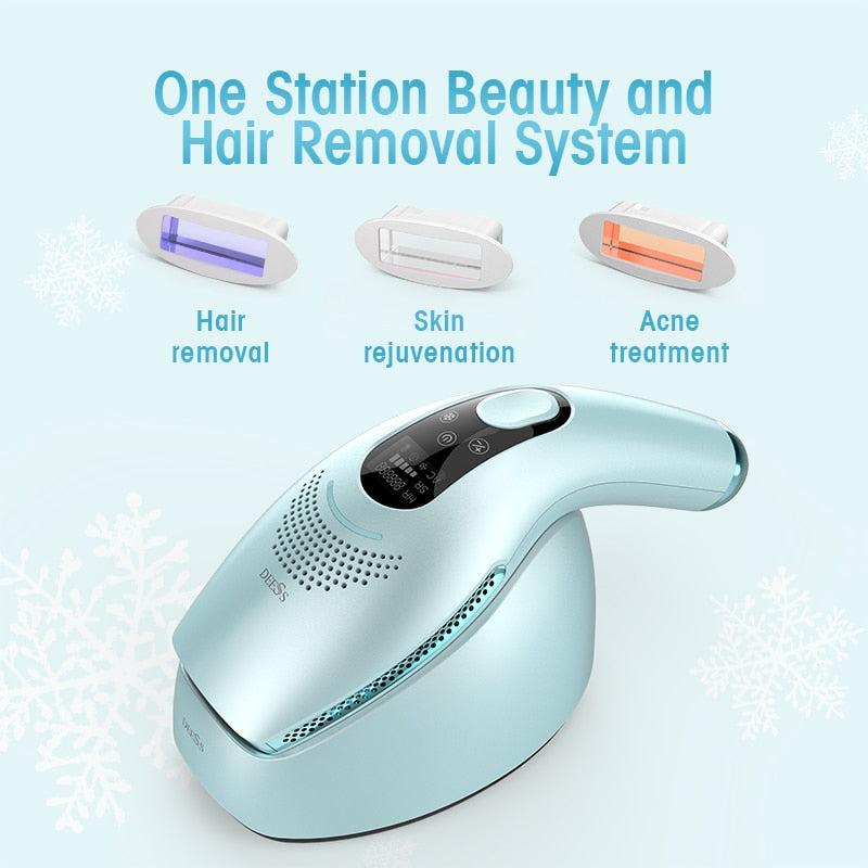 DEESS GP590 Laser Epilator Hair Removal Permanent 0.9s Painless Cool Ipl Laser Hair Removal Machine Unlimited Flashes Dropship