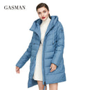 GASMAN 2022, chaqueta larga acolchada de invierno para mujer, abrigo grueso para mujer, Parka con capucha, ropa de algodón de marca cálida para mujer, M-180 de invierno