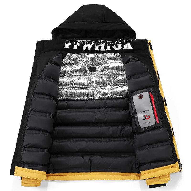 5XL Männer 2022 Winter Neue Outwear Dicke Warme Parkas Jacke Mantel Männer Lässige Winddichte Taschen Abnehmbare Mit Kapuze Parkas Jacke Männer