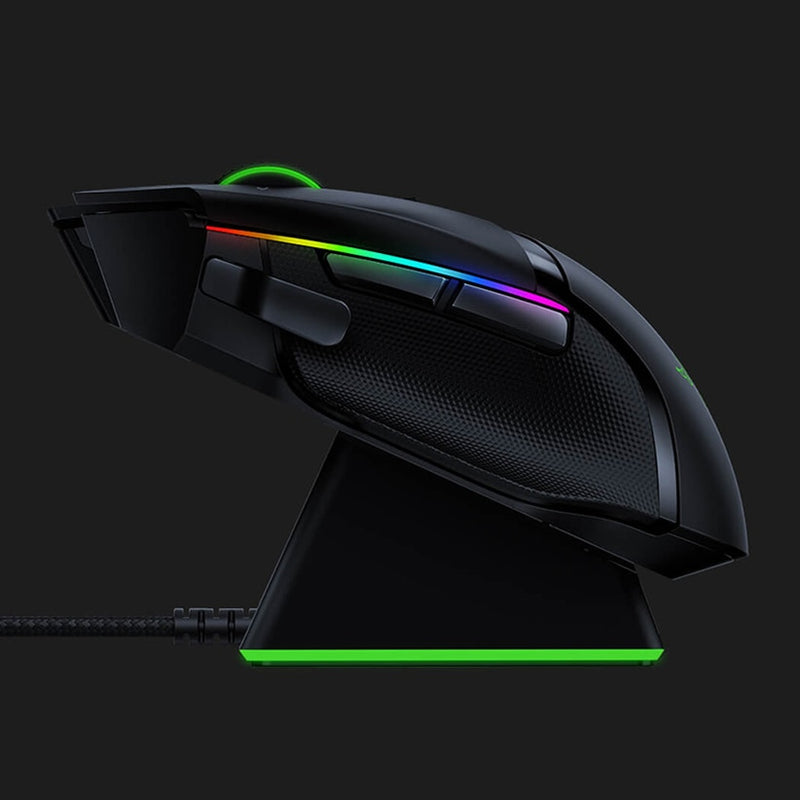 Razer Basilisk Ultimate Edition wireless gaming  mouse 20000DPI RGB base HyperSpeed wireless technology about 100h battery life