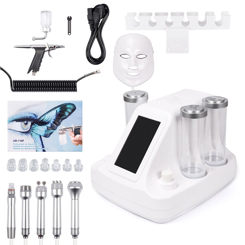 7 en 1 Hydra Dermabrasion Peel Clean Cuidado de la piel BIO Light RF Vacío Cara Limpieza de la piel Hydro Water Oxygen Jet Peel Machine