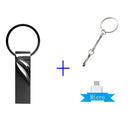 KFHIREW metal Pen Drive 128GB Key USB Stick Flash 64GB Pendrive 32GB cle usb memory 16GB USB Flash Drive 8GB free Type-c adapter