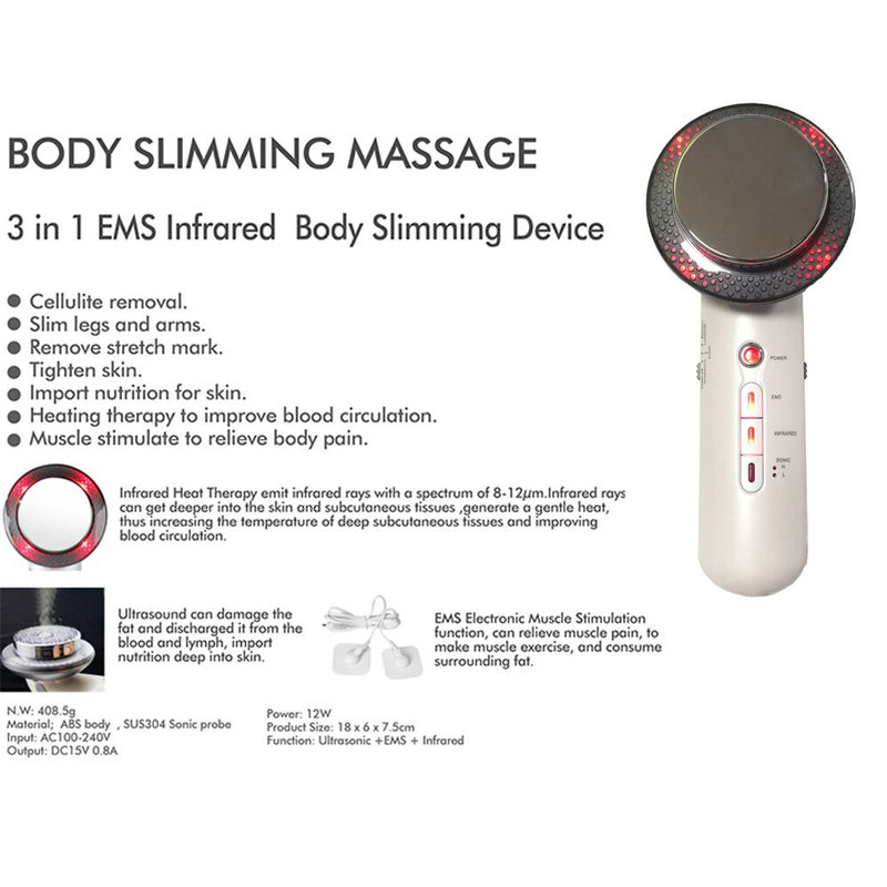 Masajeador corporal Gel adelgazante RF Ultrasonido infrarrojo EMS Máquina de cavitación Quemador de grasa Levantamiento de senos Barra de belleza Pérdida de peso
