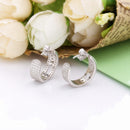 SHADOWHUNTERS Authentic 925 Sterling Silver Move Stones Women Stud Earrings Geometry Silver 925 Trendy Jewelry Making Wholesale